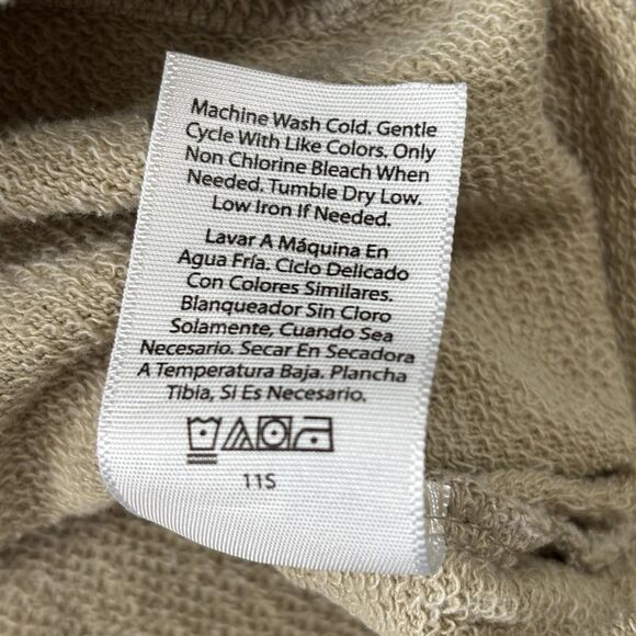 Thrashed Vintage Sweatshirt Sun Faded Beige Distressed Gothic Grunge - Picture 8 of 8